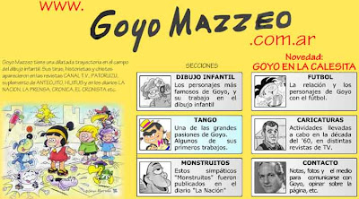 La página web de Goyo Mazzeo