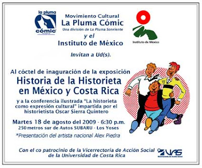 Exposición de La Pluma Cómic sobre la Historia de la Historieta en México y Costa Rica