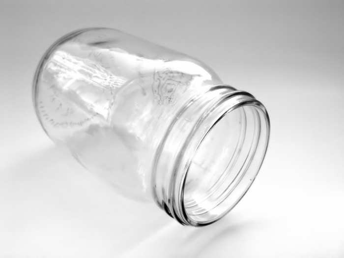 Mayonnaise Jar and 2 Cups of Coffee