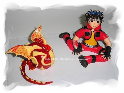 Figurine Bakugan din pasta de lapte praf/Gum Paste Figurine-Bakugan