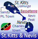 general St. Kitts & Nevis map