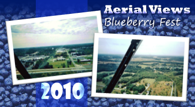 A couple photos taken above Plymouth from a helicopter ride during the Marshall County Blueberry Festival.