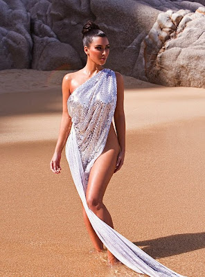 Kim Kardashian as Water Goddess