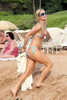 Paris Hilton enjoying Hawaii Beach in Sexy Bikini
