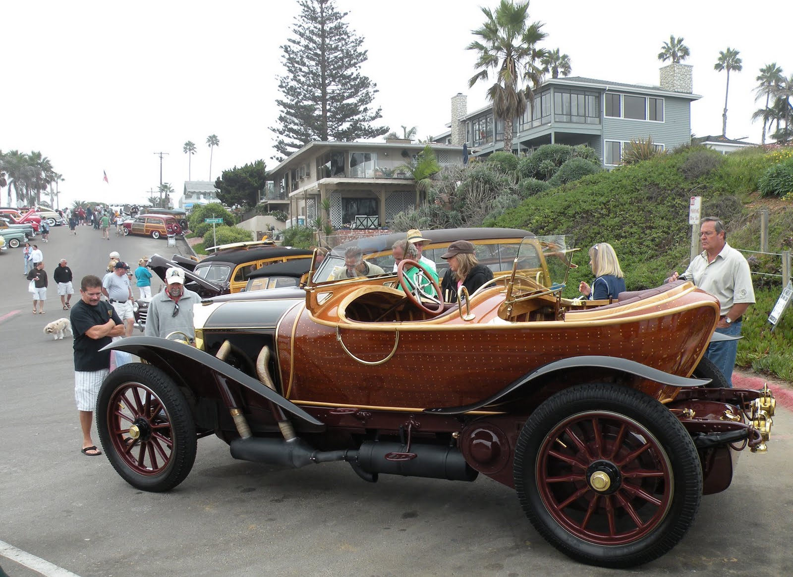 Just A Car Guy 1912 Mercedes model 37 with perfect wood coachwork by Henri Labourdette, was at Wavecrest and was a crowd magnet