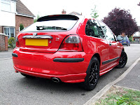 Rover 25 Solar Red Modified Rear View