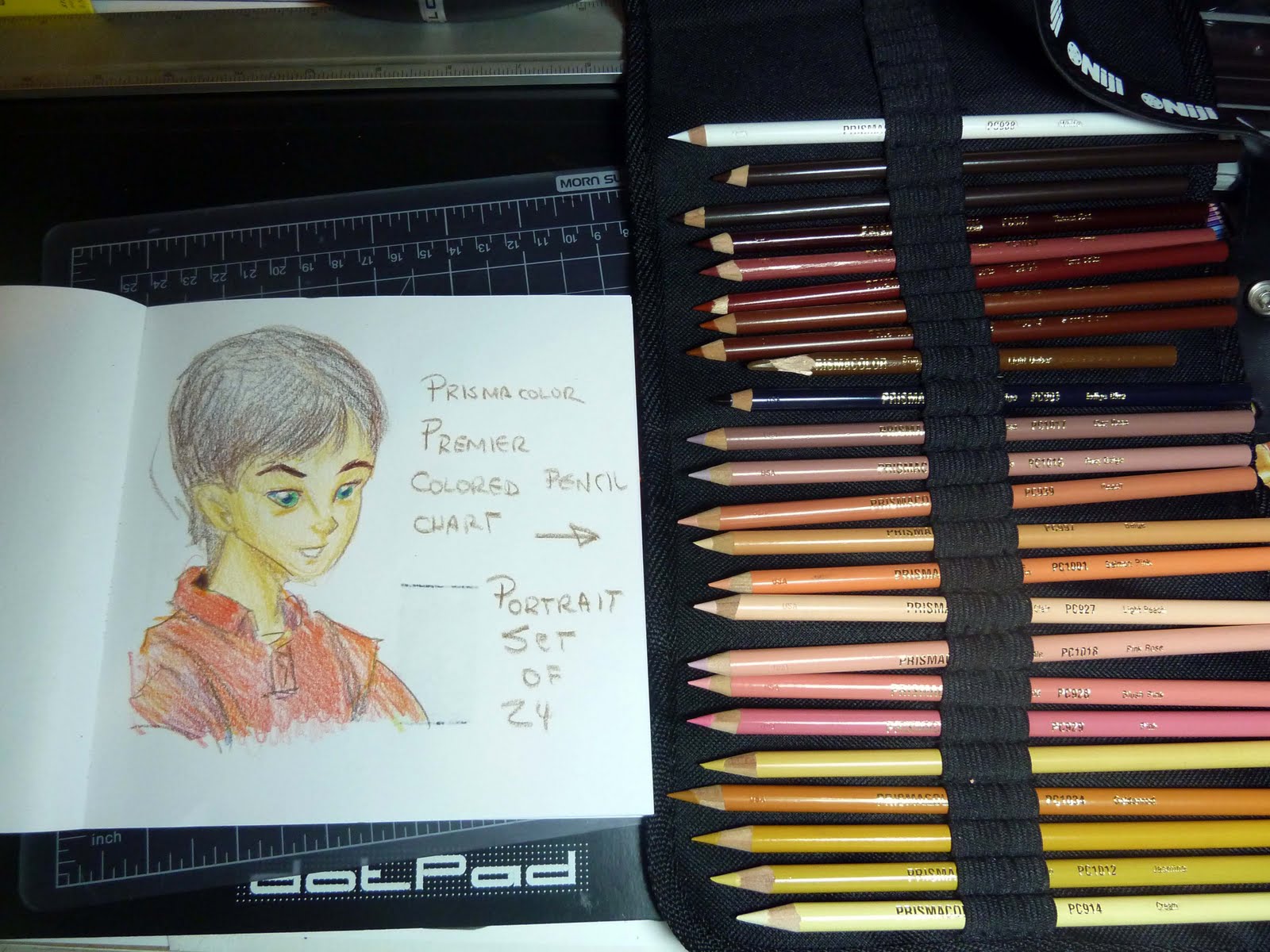 Kid Sketches Prismacolor Premier Portrait Set of 24 Colored Pencils Review