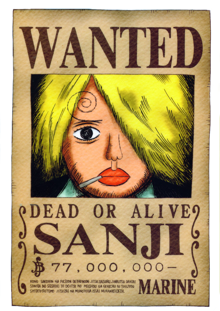 One Piece Wanted Posters Template