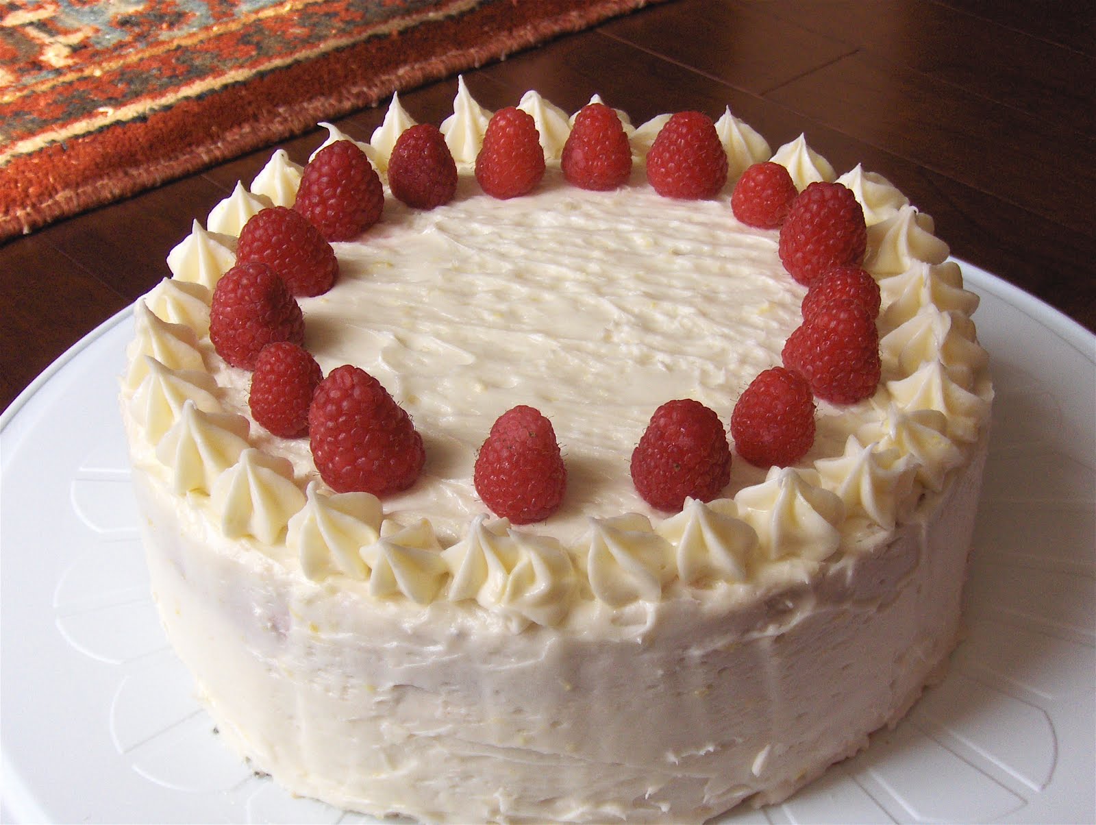 Chicken on the Green Lemon Poppy Seed Cake with Raspberry Filling