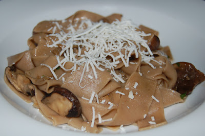 Chestnut Papardelle with Mushrooms