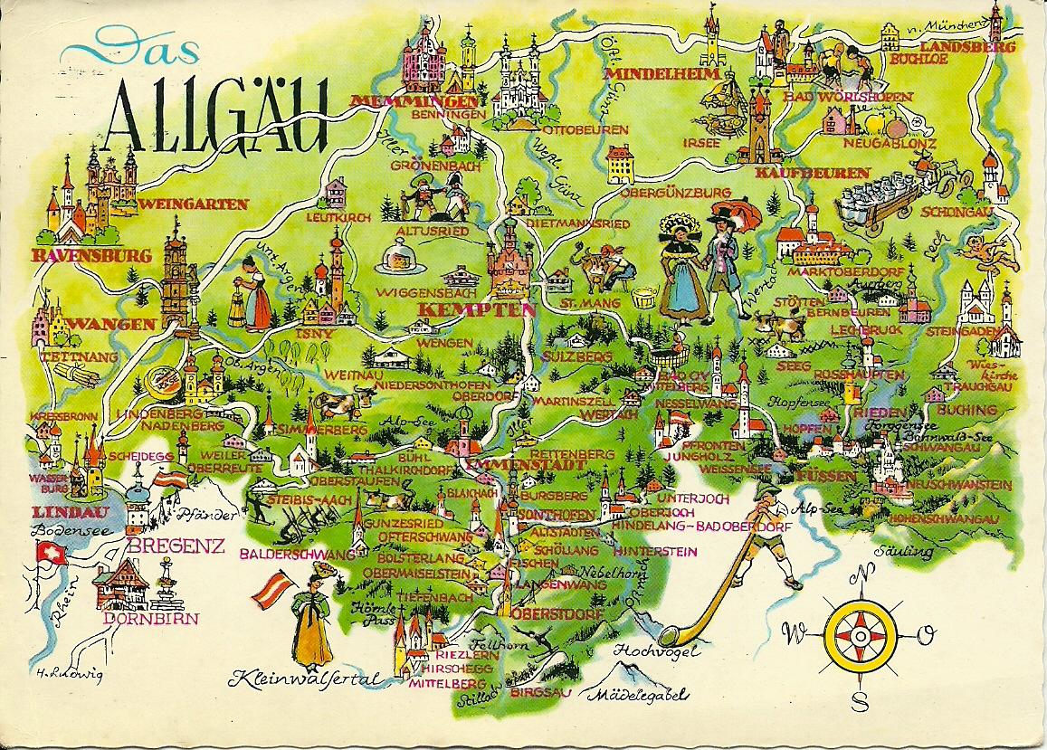 Projek Satu Dunia (One World Project)™: Germany - Allgäu Mapcard Projek Satu Dunia (One World Project)™: Germany - Allgäu Mapcard