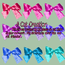 Hot Pink  to Cool Blues  Colored Bows