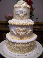 White & Ivory Wedding Cake