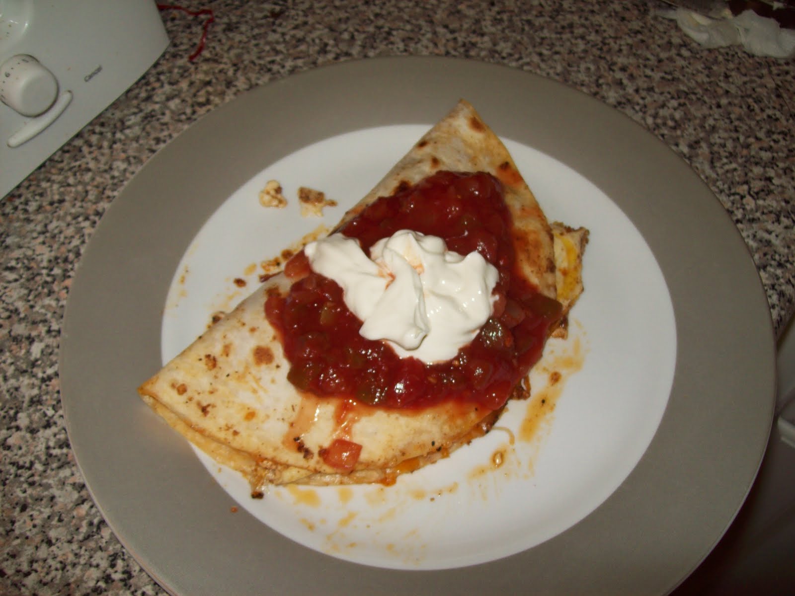 Oh really? How nice...: Tortilla-Fried Egg Breakfast Something