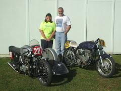 Marty and I with our race bikes
