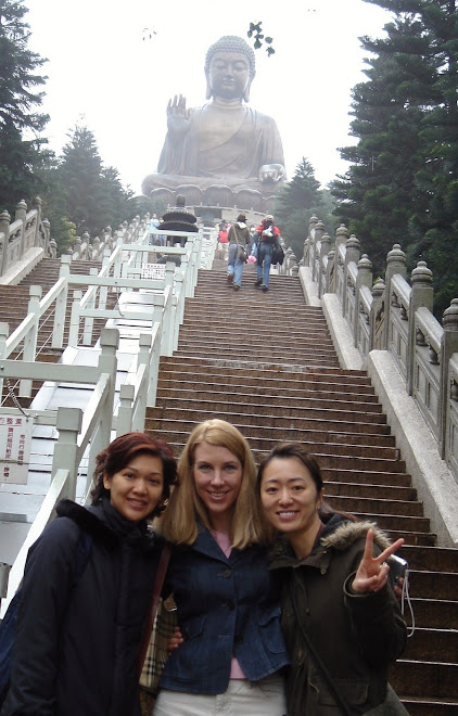 World's Largest seated Buddah, Mei Mie, me and Maggie (my sister-in-law)