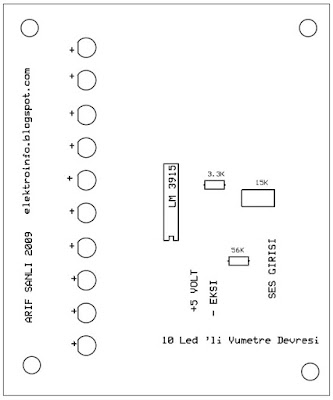 vumetre devresi baskıdevre pcb