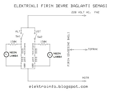 fırın devre şeması bağlantısı