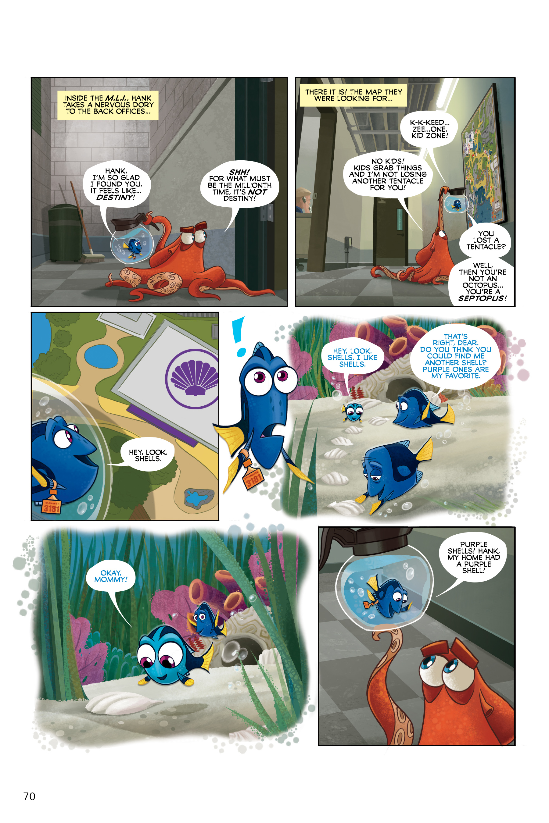 Read online Disney/PIXAR Finding Nemo and Finding Dory: The Story of the Movies in Comics comic -  Issue # TPB - 70