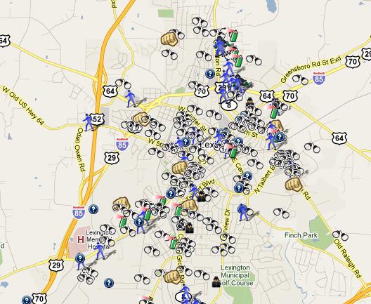Check Out the Lexington, NC Crime Map! SpotCrime - The Public's Crime Map