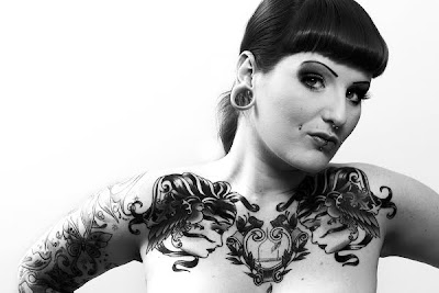 Black and White Female Photography, Tattoo Black and White Female Photography