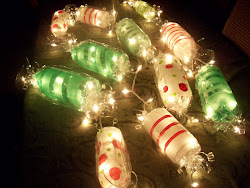 christmas outdoor candy garland lights bottles cut soda peppermint decorations string wrap clear cellophane diy yard balloon crafts around ornaments
