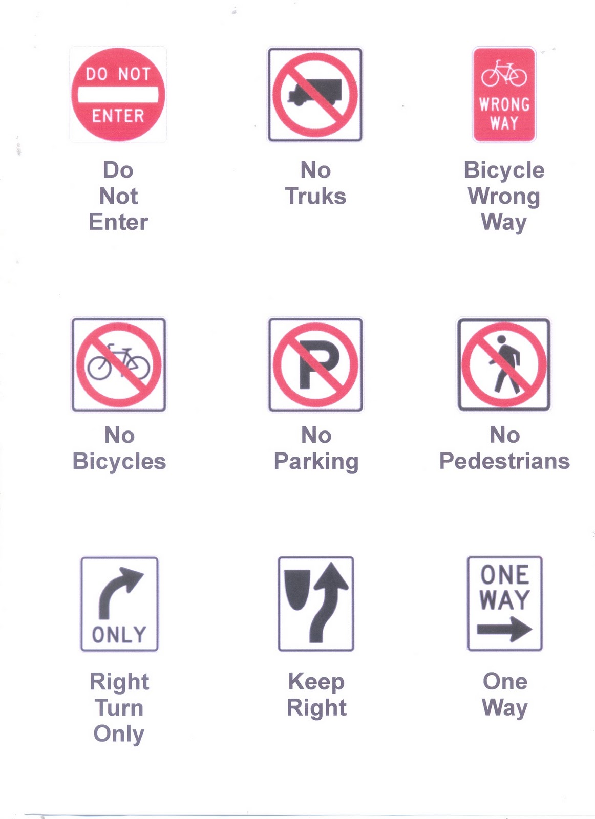 Placas Em Ingles De Transito - NAZAEDU