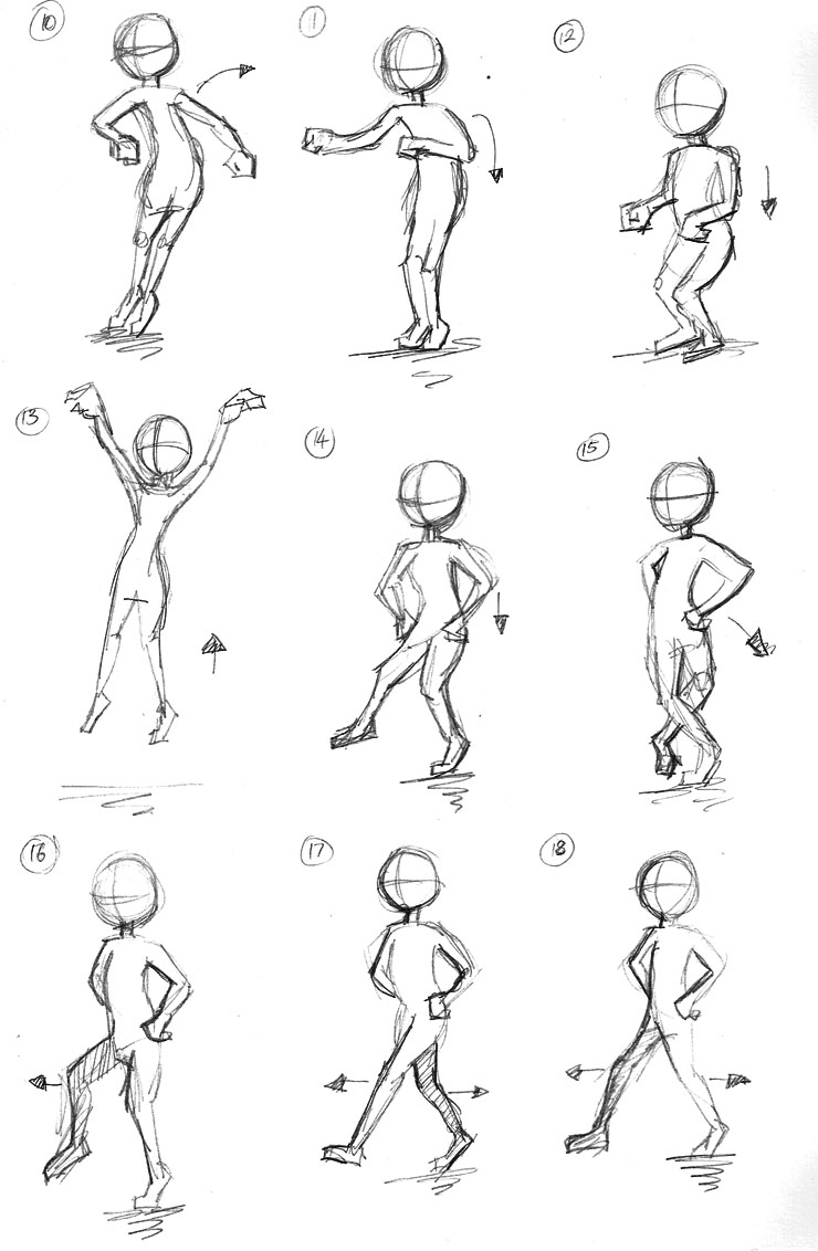 Эскизы 2д персонажей