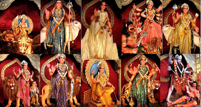 Idols of Navadurgis at Kudroli, Mangalore