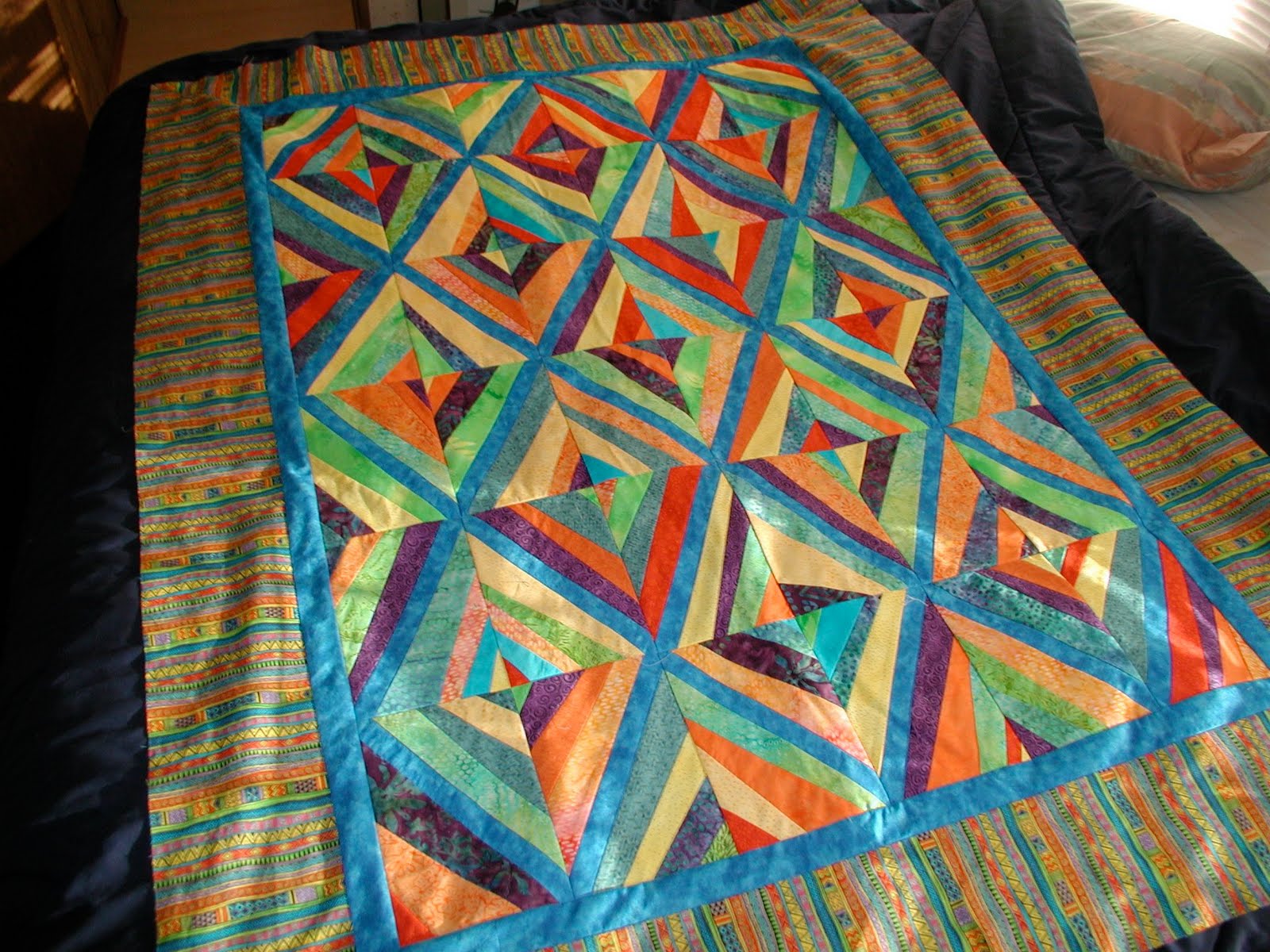 New Quilter Diary: diamond string quilt