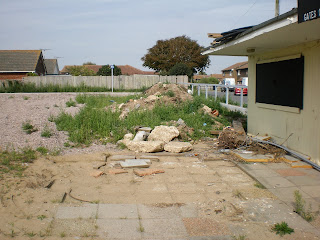 The derelict Arnold Palmer Crazy Golf site in Camber Sands