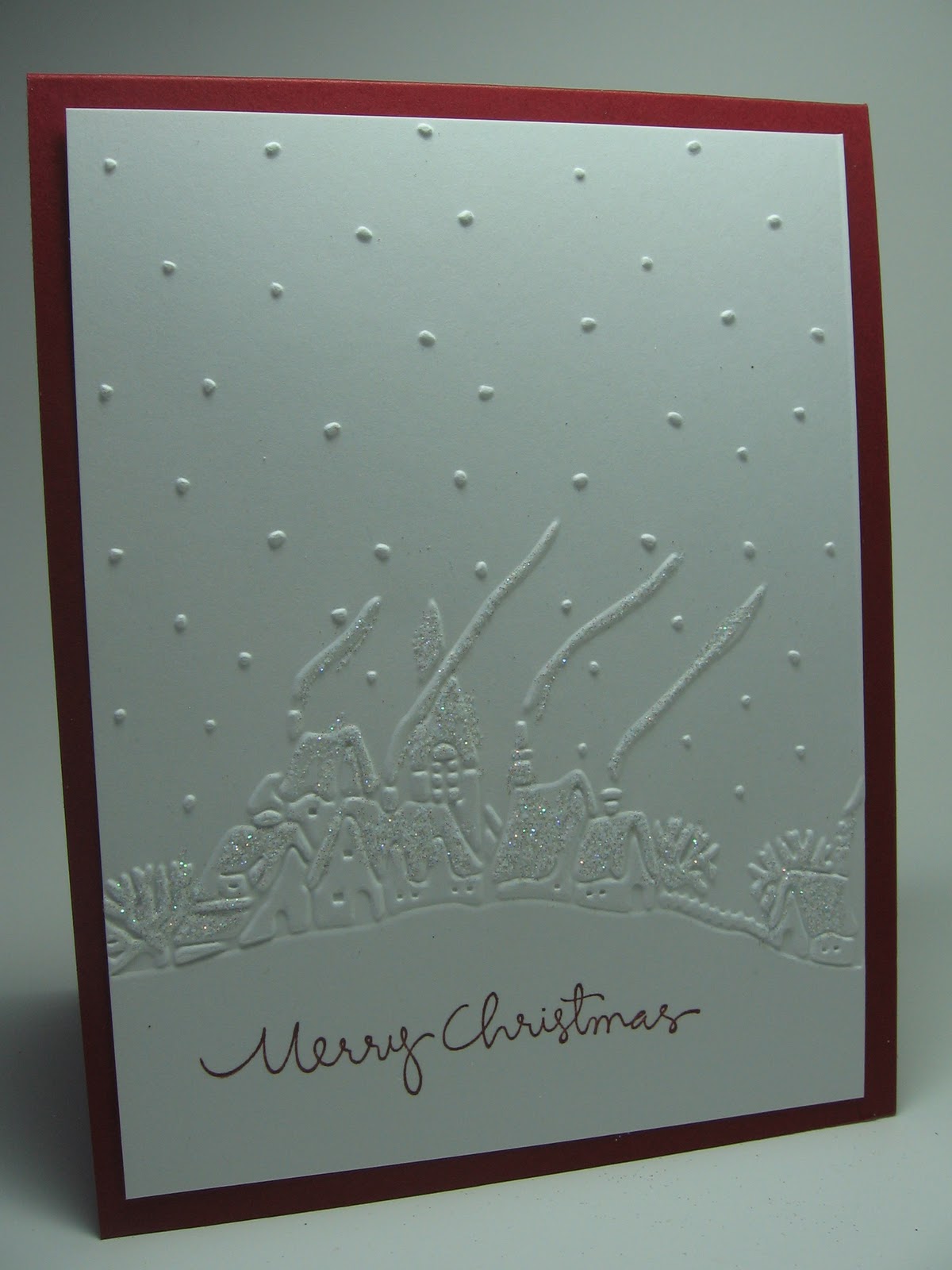 stamping up north with laurie Embossed Christmas cards