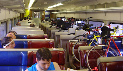 Bicycles on the Metro-North train car