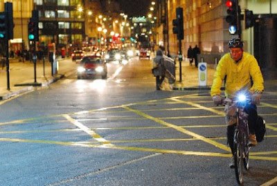 Image of bicyclist in London, England