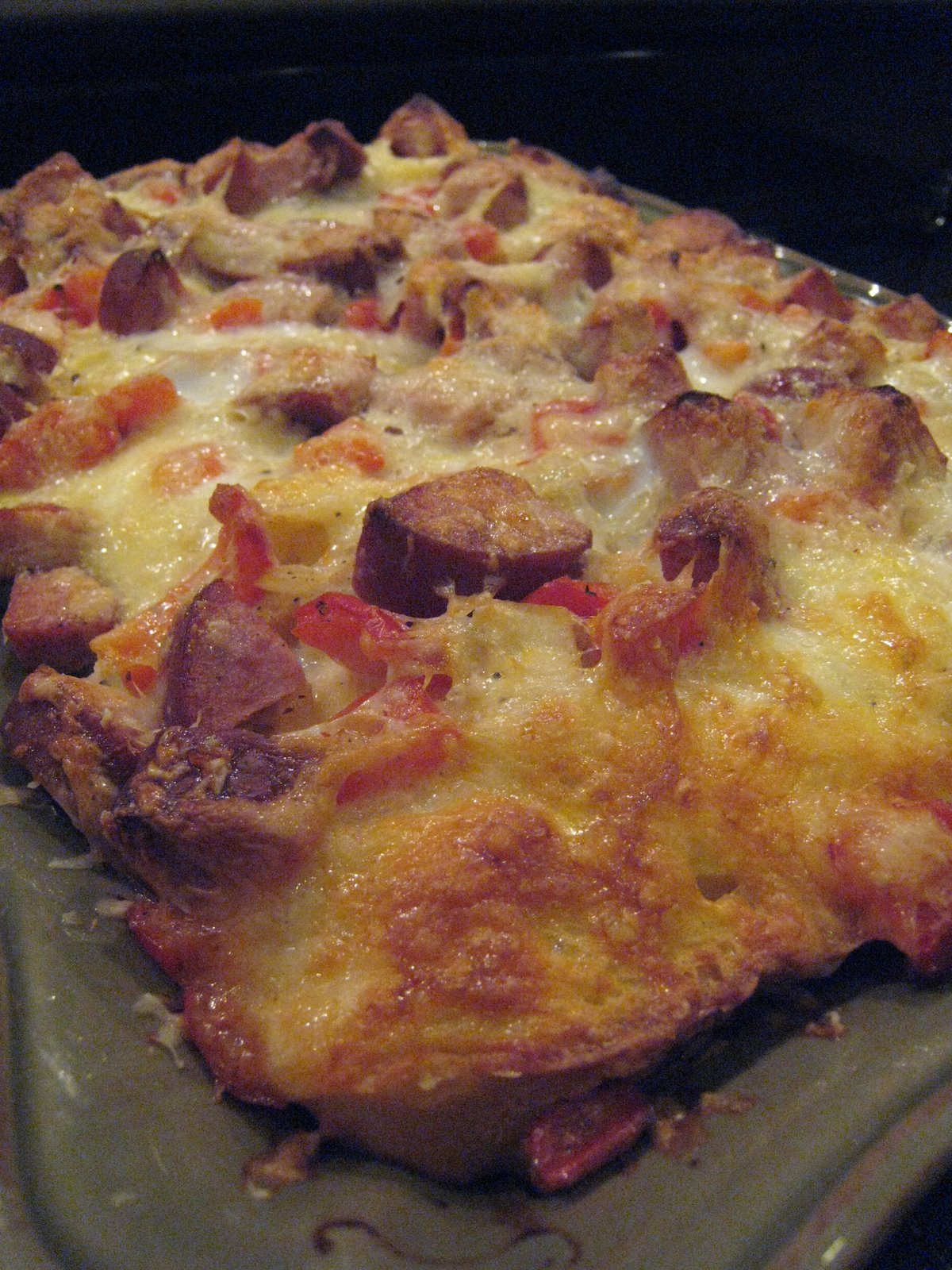 Jamie's Breakfast Casserole with Ham and Cheese Apple A Day
