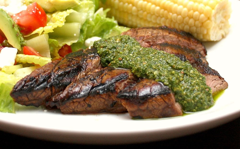 APPLE A DAY 31 While 31BeerMarinated Flank Steak