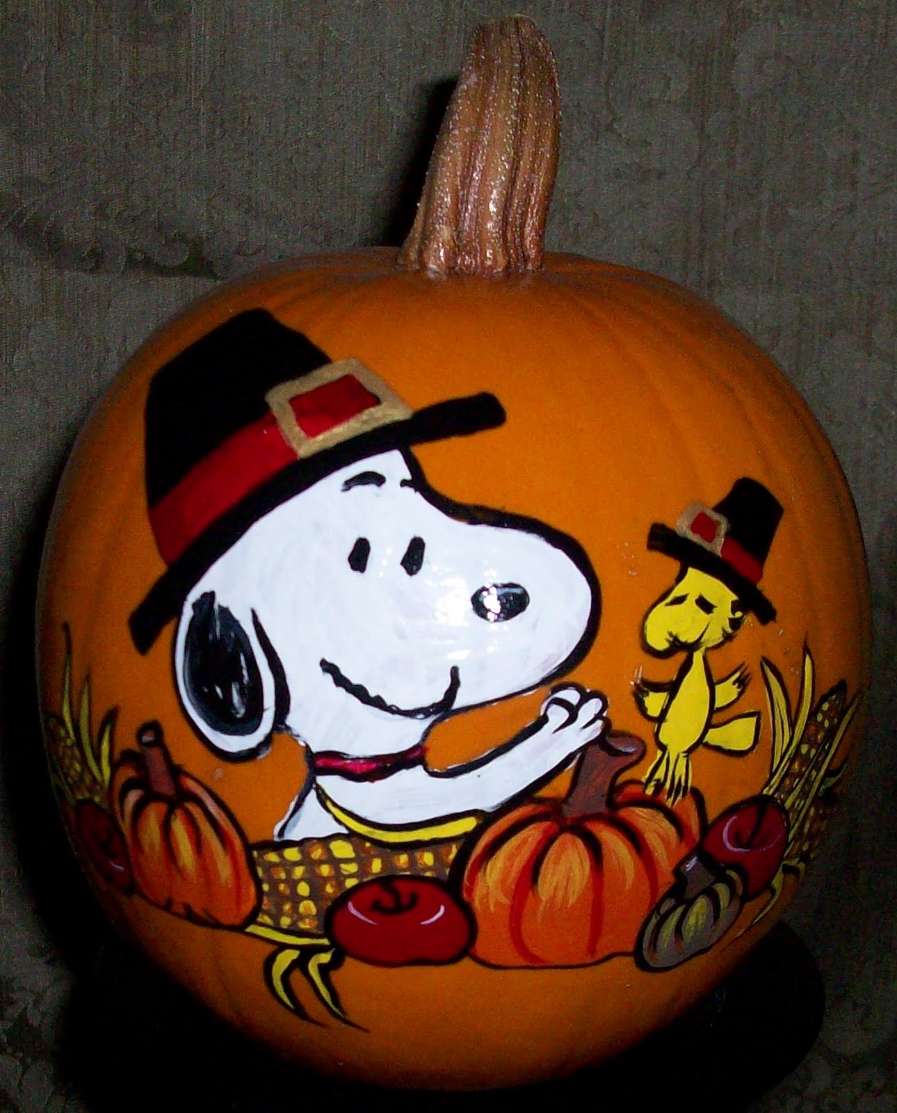 Monica's Painted Pumpkins Snoopy Thanksgiving