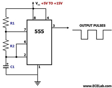 Ready to help: Astable multivibrator using IC 555