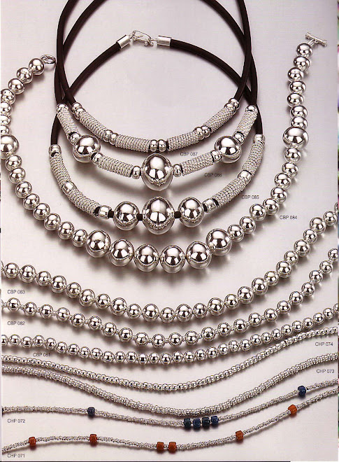 COLLARES DE PLATA y CAUCHO
