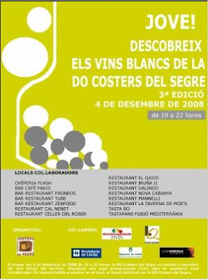 Cartel de la Fiesta del Vino Blanco Joven de Lleida