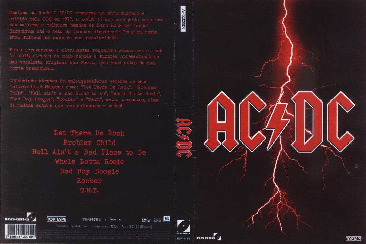BANCA DO ROCK Rock Concert DVD: 959 - DVD AC DC 1977 - BOOTLEG