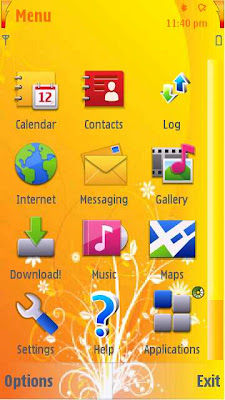 Yellow Abstract Nokia 5800