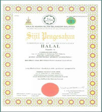 contoh sijil Halal yang di sahkan oleh JAKIM