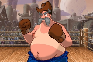 Fat Westerner ready to fight!