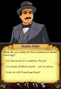 Hercule Poirot in this game screen