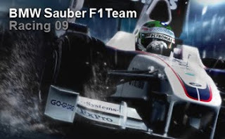 BMW Sauber F1 Team Racing bmw car on splash screen of game