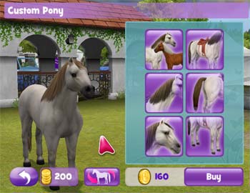 Pony Friends 2 pony in yard in this screenshot