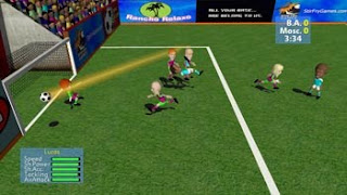 SFG soccer video game cartoon men on pitch