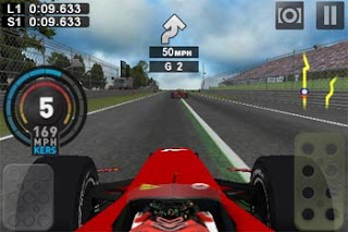 f1 ferrari on track in the iphone game