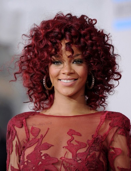 rihanna afro red. Red Hair - Rihanna Curly Afro